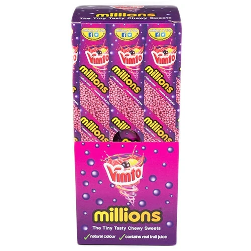MILLIONS SWEETS TUBES Strawberry Bubblegum Packs 55g Cheap Bulk Apple Flavour - Picture 9 of 10