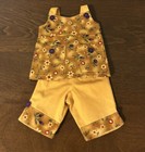 Custom Made Yellow Sunflower Outfit Fits 18” American Girl Doll Handmade