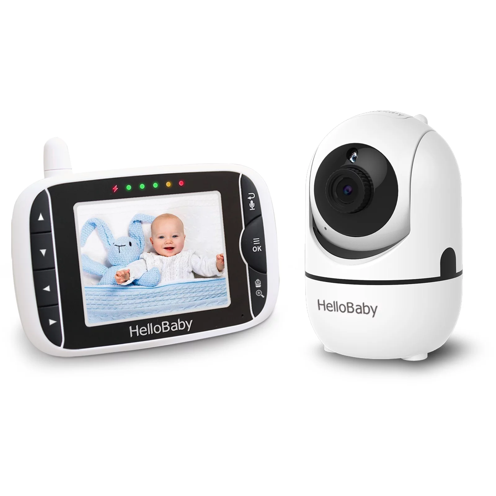 Baby Monitor with Remote Pan-Tilt-Zoom Camera, 3.2 Inch Video Baby Monitor HB65-image