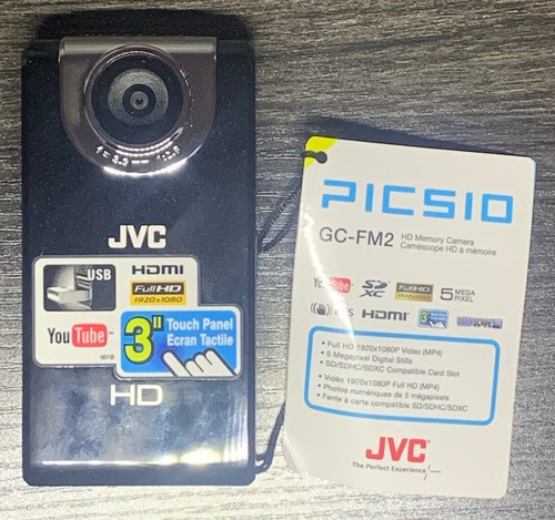 JVC PICSIO HD Memory Camera Model No. GC-FM2 (Black) w/ Box *Power Tested* - Picture 5 of 9