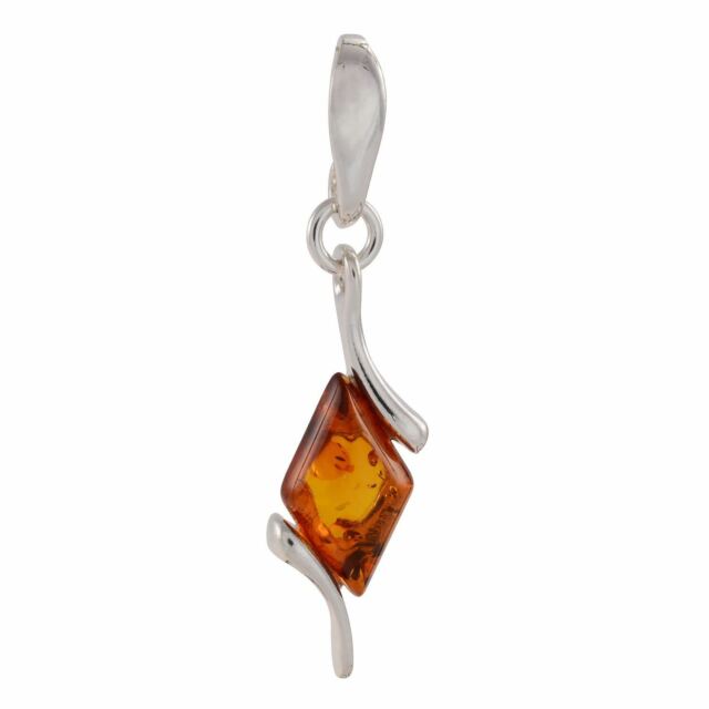 Sterling Silver and Baltic Amber Pendant "Agnella&#034