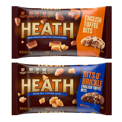 Heath English Toffee Pieces Chocolate Bits O Brickle Summer Baking Chips 2 Pack