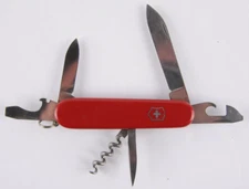 Vintage Victorinox Swiss Army Knife 6 Functions Officer, Red
