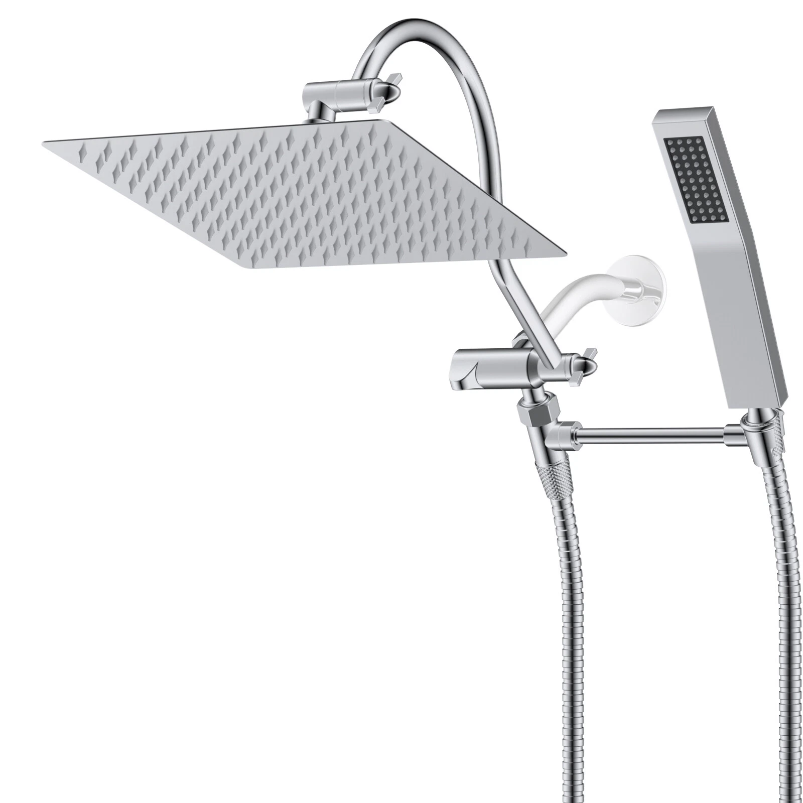 8/10/12 Inch Rain Shower Head High Pressure Combo With Handheld Spray Square
Opens in a new window o
