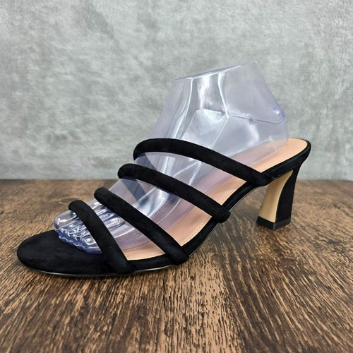Sandalias de vestir Cole Haan Grand 360 Adella 10.5 B negras gamuza tacón con tiras sin cordones - Imagen 14 de 14