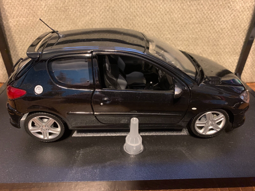 Peugeot 206RC black Norev doors, hood, hatch open 184725