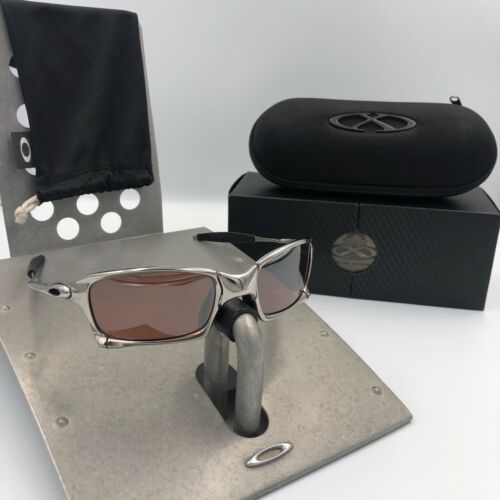 Oakley x quadratisch polierte Gläser Vr28 schwarz Iridium sku: 6011-05 komplett selten  - Bild 1 von 12