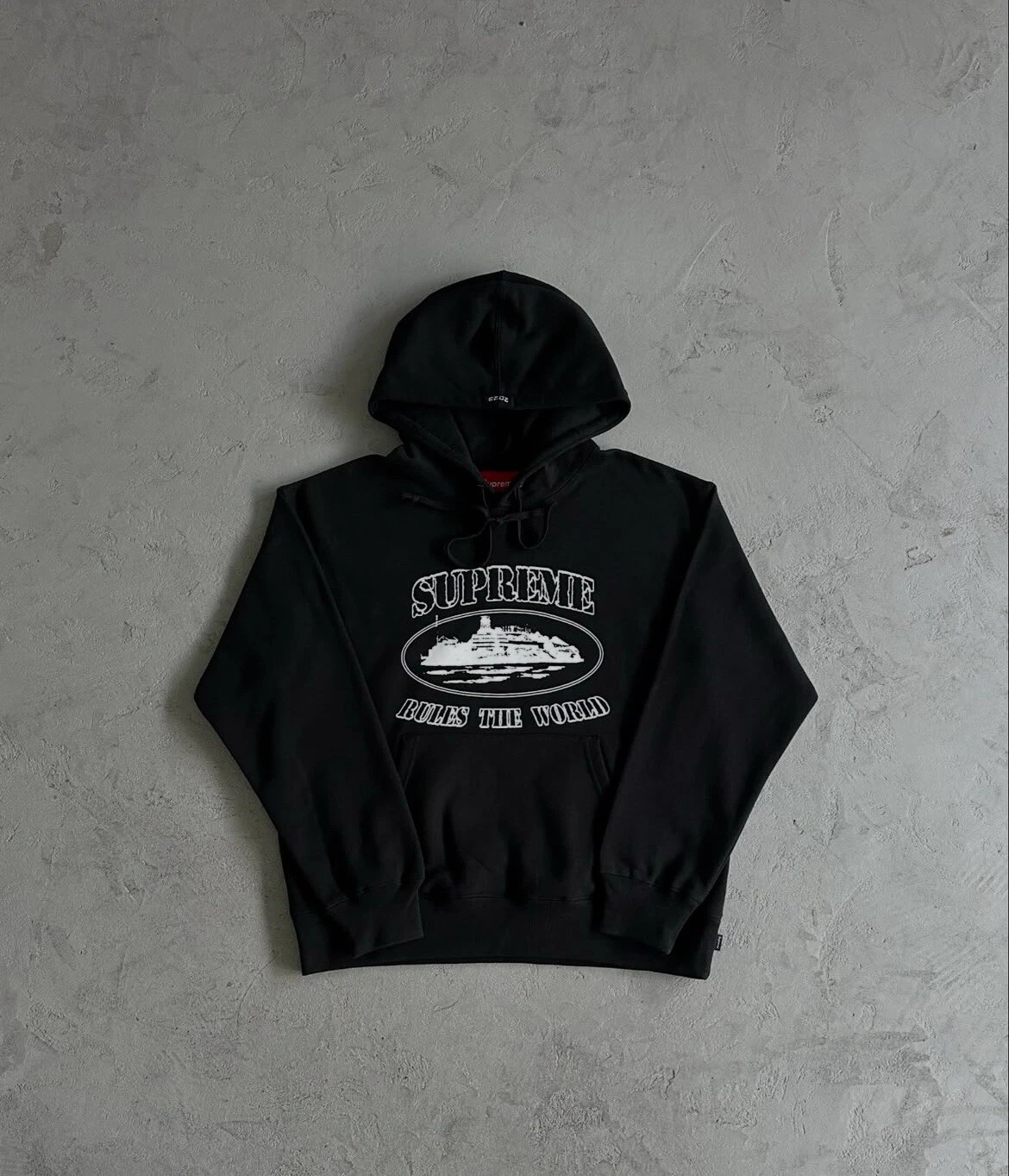 FELPA CON CAPPUCCIO Supreme X Cortiez nera M Ordine confermato✅ Consegna rapida ✅