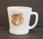Vintage Anchor Hocking Fire King Milk Glass Milkglass Esso Exxon Tiger Mug