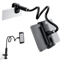 Gooseneck Tablet Stand for Bed, Mount Holder Clip for Kindle 
