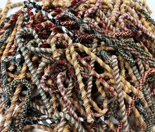 48 pc vintage style 6" ASSORTED Fabric homespun Candy Canes Ornaments