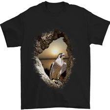 Peregrine Falcon Birds of Prey Mens T-Shirt Cotton