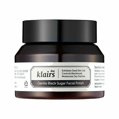 KLAIRS Gentle Black Sugar Facial Polish exfoliate blackhead remover Scrub 110g