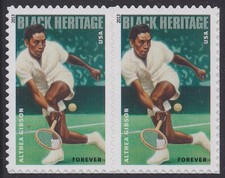 US 4803 Black Heritage Althea Gibson F horz pair MNH 2013