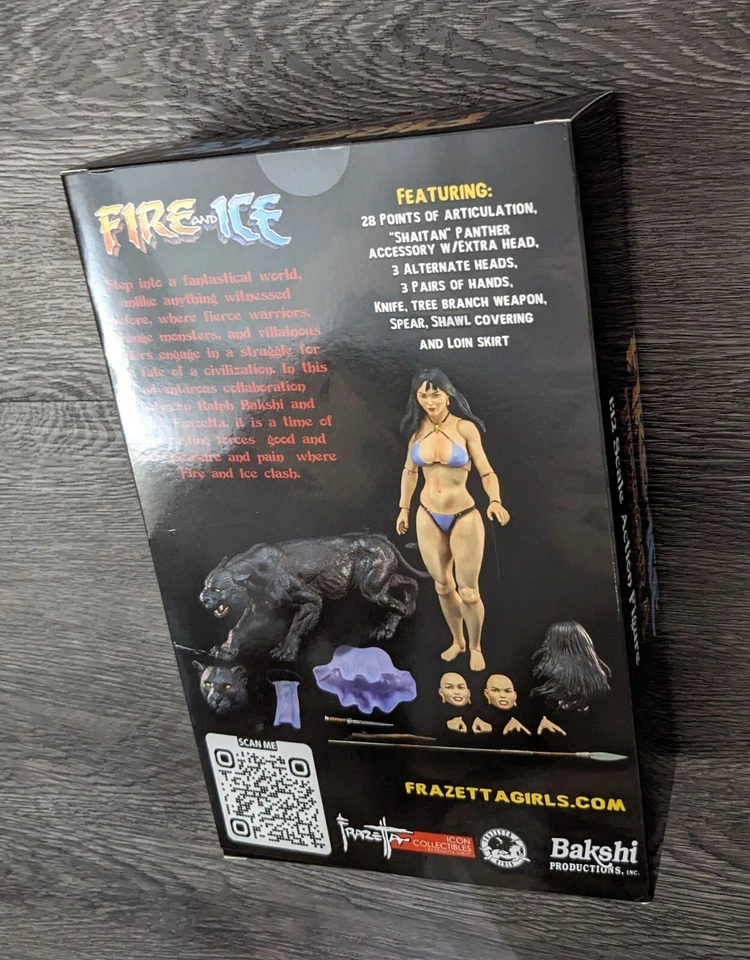 ТОЛЬКО КОРОБКА - Icon Collectibles Frazetta Girls Fire & Ice Teegra (БЕЗ ФИГУРКИ) - Изображение 4 из 4