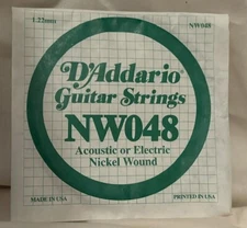 D'Addario Acoustic or Electric Strings 1.22mm - Nickel Wound (3 per order)