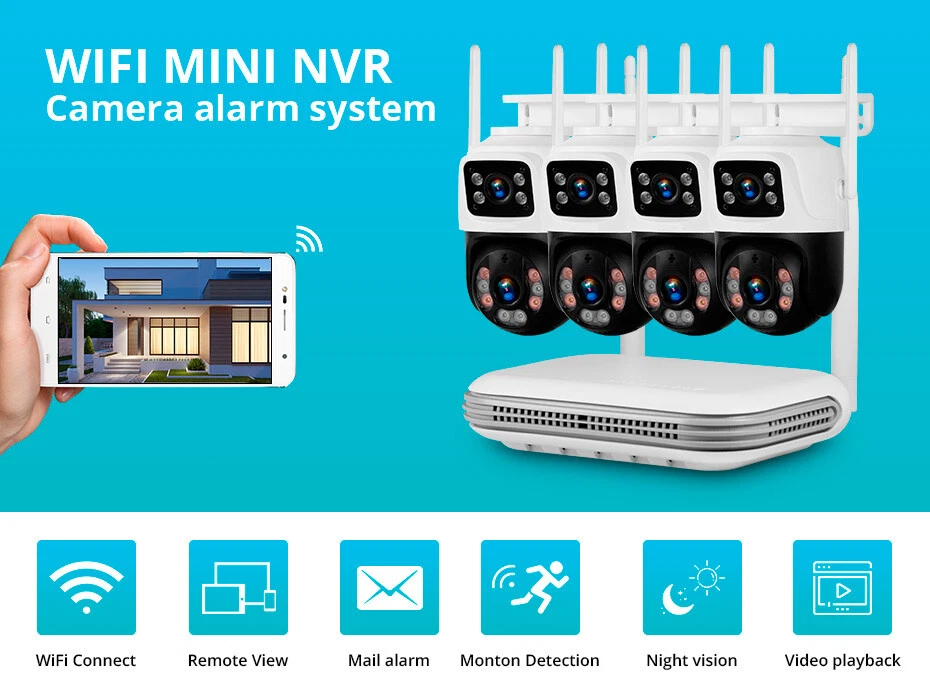 KERUI Wireless 4K 8CH NVR Security Camera System 6MP Outdoor Audio Wifi CCTV US - Image 3 of 4