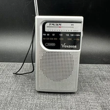 Vintage AM/FM Battery Operated Portable Pocket Radio Vondior Works see Video