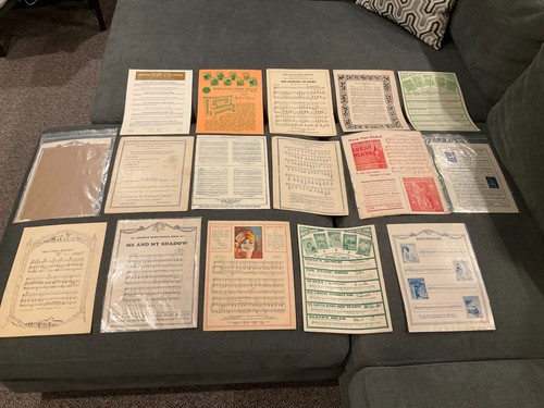 Vintage Lot Sheet Music 1920s great art worth framing rare lot of 16 nice shape - Picture 19 of 19