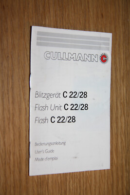 Bedienungsanleitung Cullmann Blitzgerät C 22/28