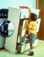 Mommy's Helper Tip Resistant Furniture Safety Brackets - Includes 8 straps 79205