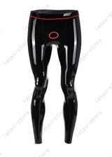 Latex Gummi Rubber Legging pants trousers crotch ring hole socks customized 072