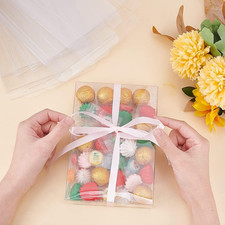 10PCS Clear Gift Boxes 6.8X4.7X1.2Inch Rectangle PVC Wedding Party Favour Box...