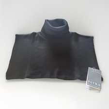 New Patra Silk Ribbed Polo Neck Warmer / Insert, black