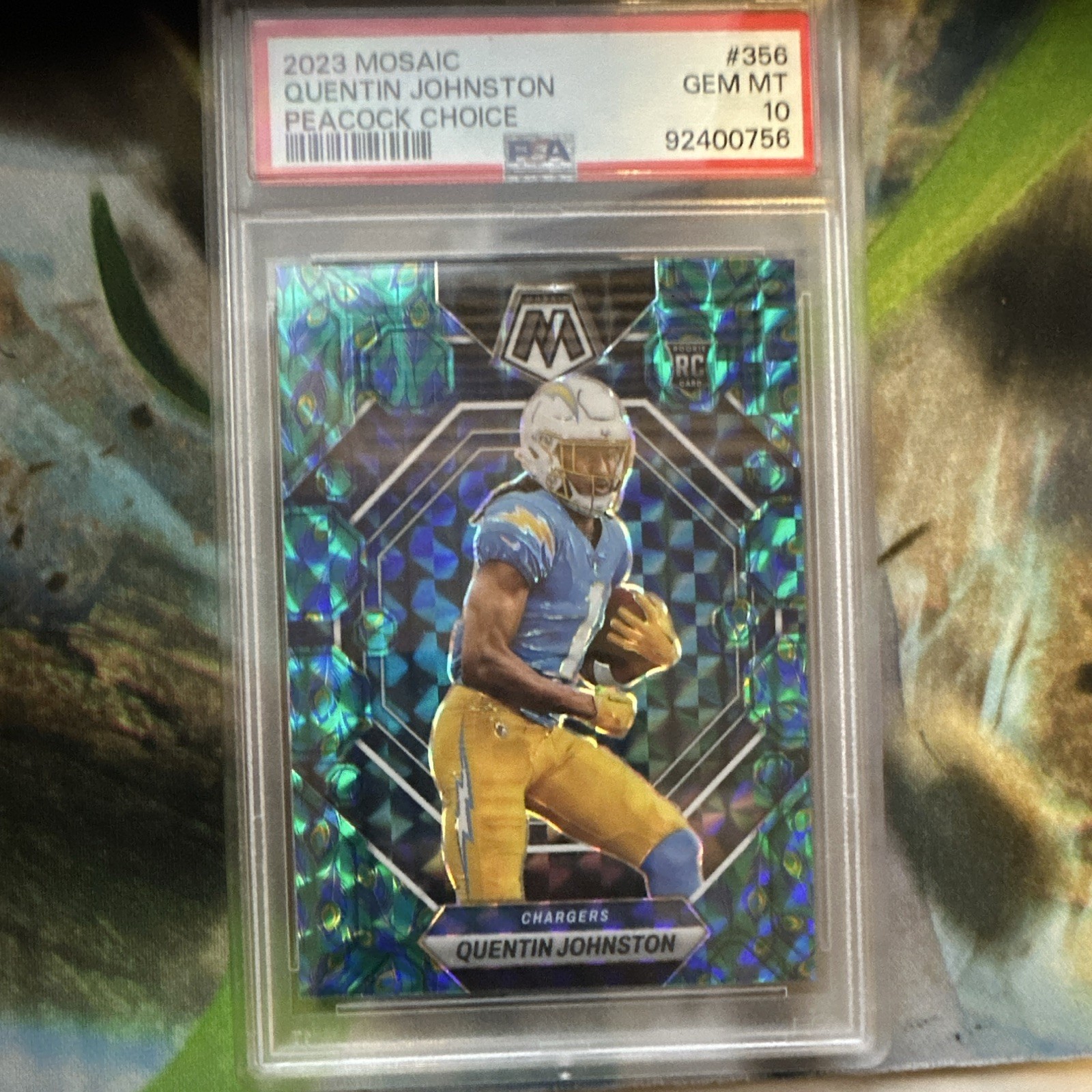 Quentin Johnston Panini Mosaic #356 Peacock Choice
