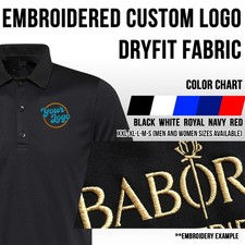 EMBROIDERED logo custom polo shirt dryfit