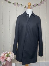 ASOS DESIGN Black Mac Coat Ladies Size S - Minimal Button Up Jacket | Spring