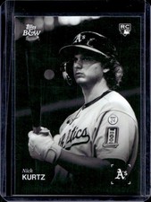 2025 Topps Black and White Nick Kurtz RC Rookie #4 Athletics