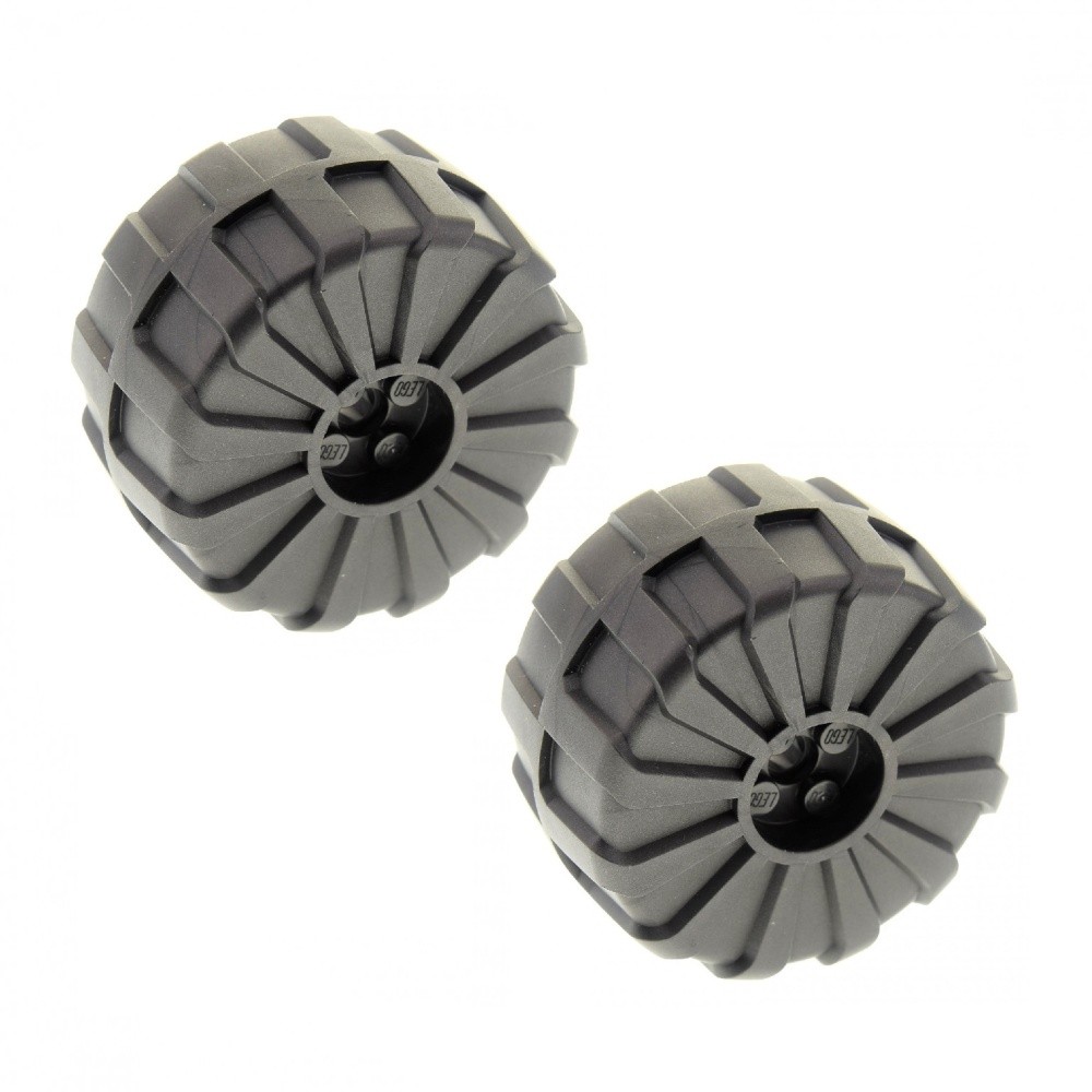2x Lego Hard Plastic Wheel 54x30 Pearl Dark Gray 70319 6120917 2515