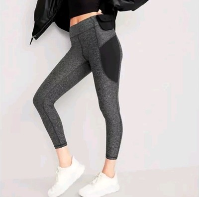 Old Navy High-Waisted Cloud+ 7/8 Leggings - Heather Grey Size (M) NWT!