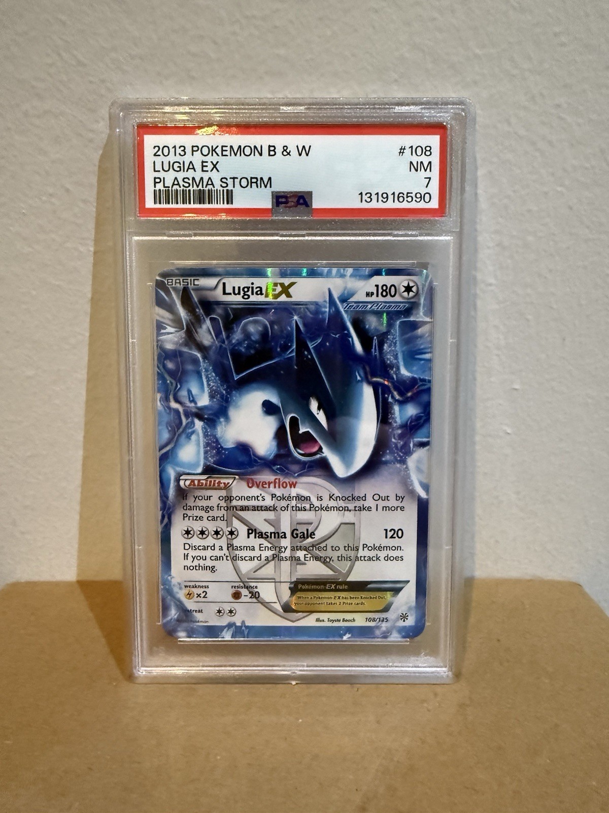 Lugia Ex 108/135 Holo Rare Pokemon TCG Plasma Storm 2013 PSA 7