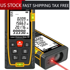 164Ft Laser Distance Meter Handheld Digital Range Finder Measure for Home Use