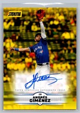 2025 Stadium Club #SCBA-AG Andrés Giménez Base Autographs Yellow Foil