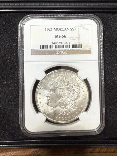 1921 Morgan Silver Dollar NGC MS-66