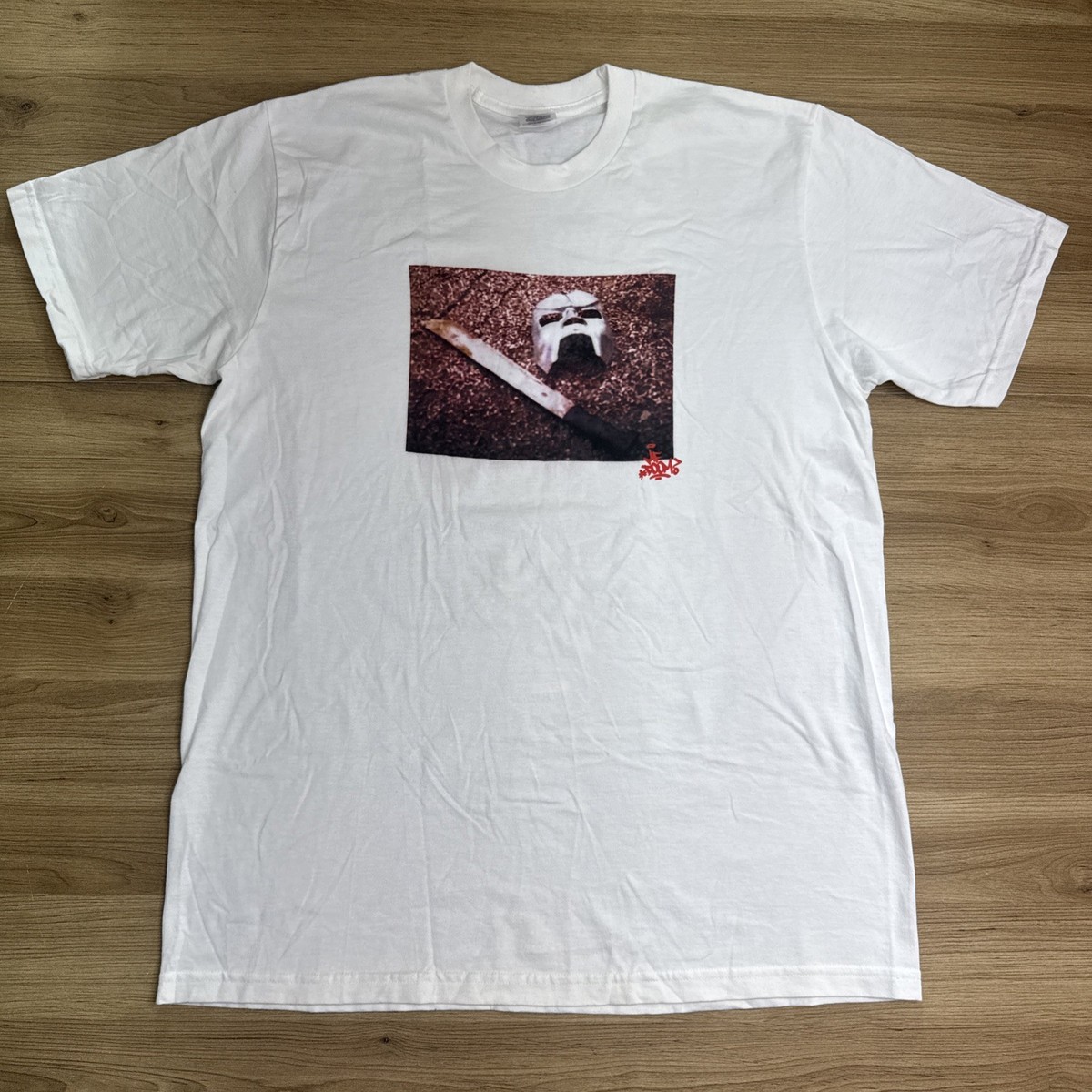 Men's Supreme MF DOOM Tee Large White FW23 Graphic Streetwear T