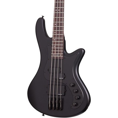 Schecter Guitar Research Stiletto Stealth4 Electric Bass Guitar Satin Black