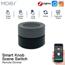 Tuya Smart Light Switch Knob Wireless Zigbee Scene Button Controller Battery Pow
