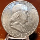 1951 Franklin Half Dollar 90% Silver Nice Coin