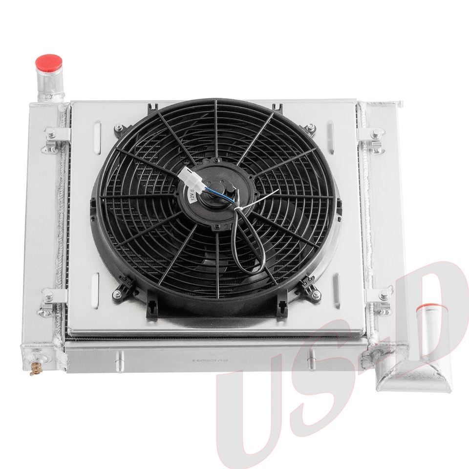 Ventilador de cubierta de radiador de aluminio de 3 filas para Chevrolet Corvette 63-1972 5,3 L 5,7 L V8 Foto 3 de 4