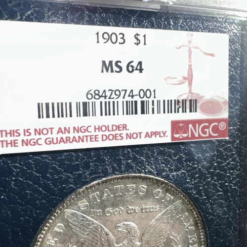1903 P Morgan REDFIELD NGC Graded MS64 - Picture 7 of 9