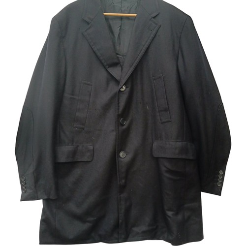 Canali, Canali Italian Made Dark Navy Pure New Wool Coat Men's Large Button Up Preloved