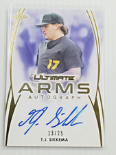 TJ Sikkema 2019 Leaf Ultimate Arms Autograph Gold 13/25 UA-TJS Auto card Yankees
