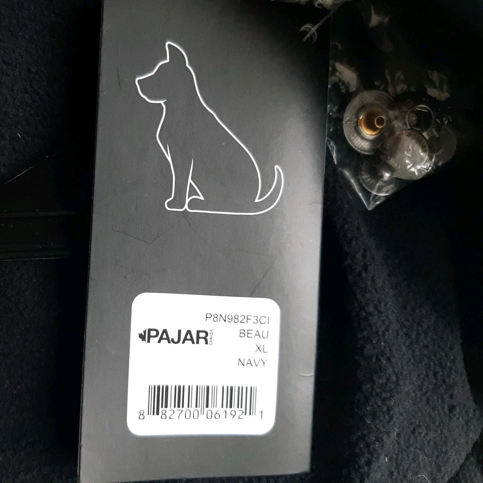 Abrigo acolchado acolchado para perro Pajar Pup XL azul marino nuevo con etiquetas Foto 3 de 4