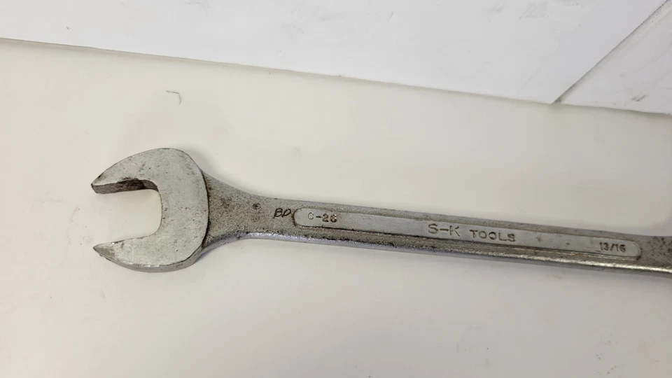 S-K Tools C-26 USA 12 Point 13/16" Combination Wrench 10" Long - Chrome - Forged - Image 4 of 4