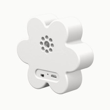 GEMS 'Flower' Novelty Speaker - White/Yellow: Portable Rechargeable Radio Freque