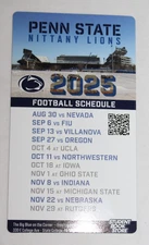2025 Penn State Nittany Lions Football Schedule Magnet